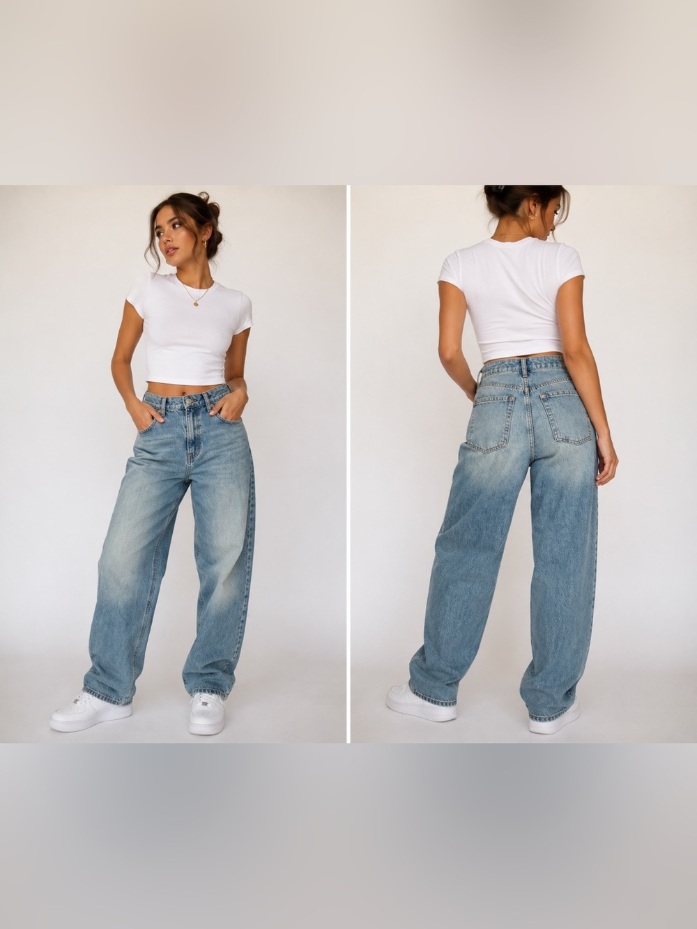 Wild Fable High Rise Baggy Mom Jeans Light Wash 100% Cotton Women’s Size 4 - Picture 1 of 10